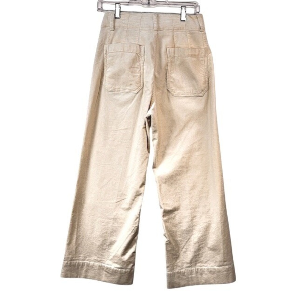 Cream Wide-Leg Women's Pants - Picture 3 of 7